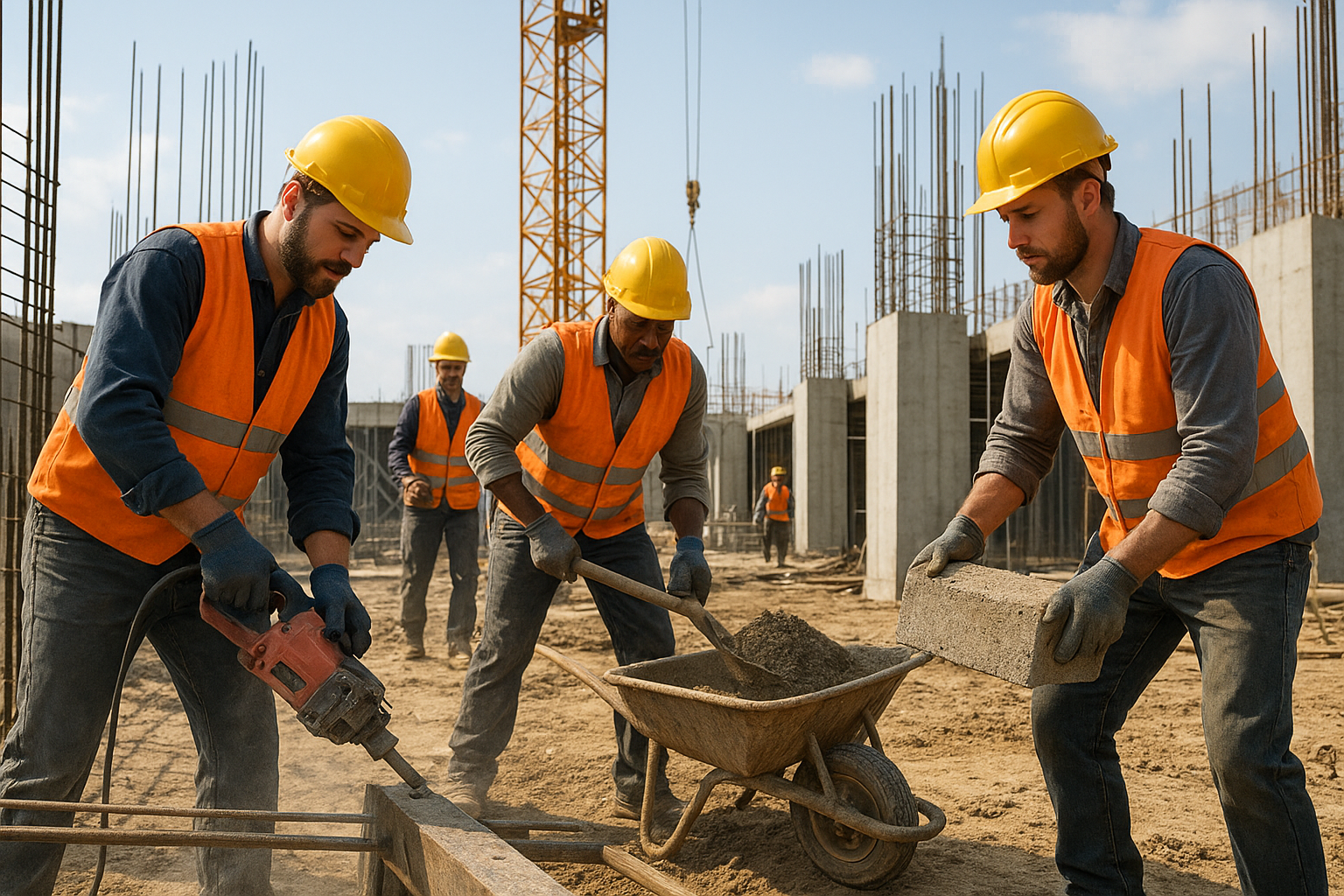 Dunas Concrete team working together